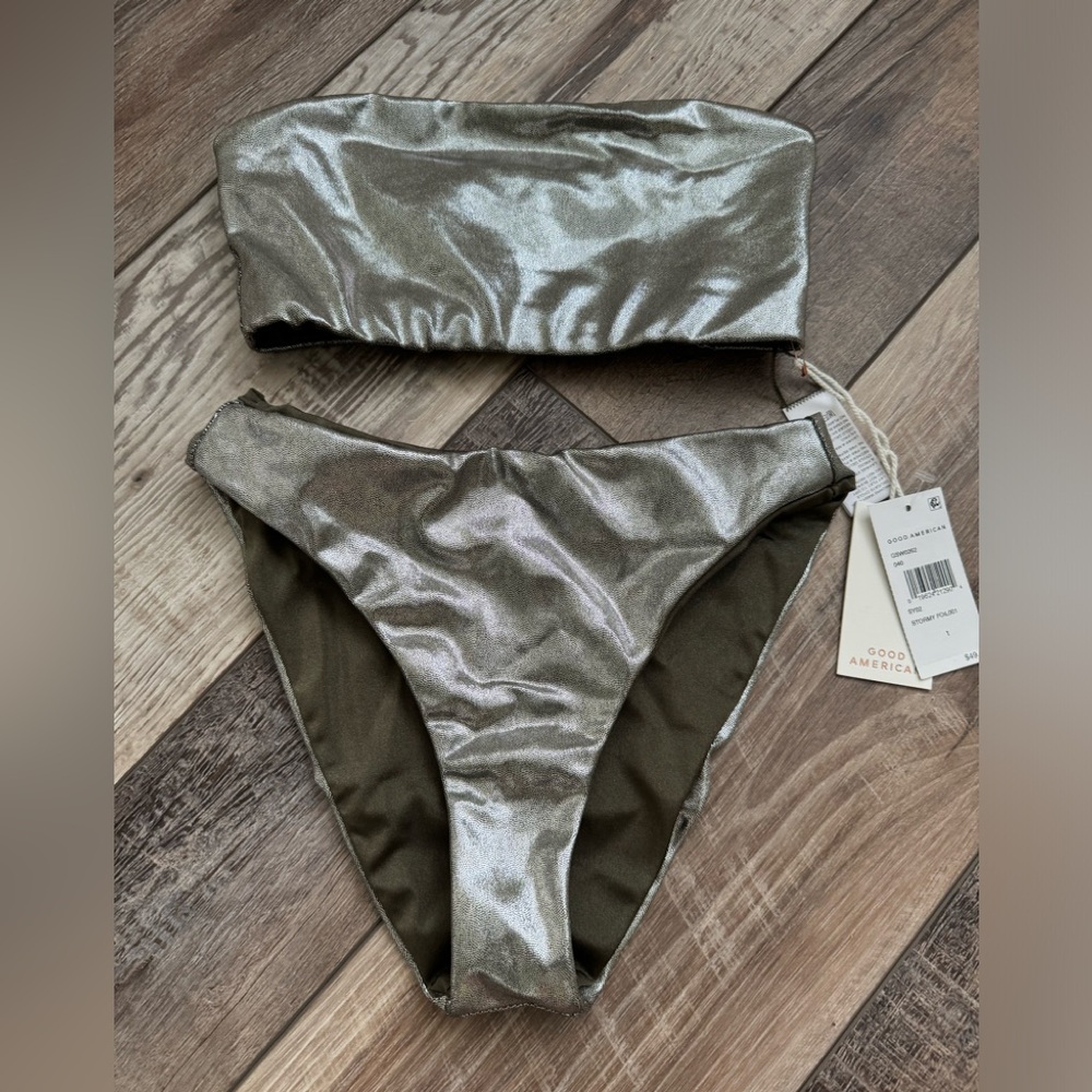 NEW Good American Foil Bikini